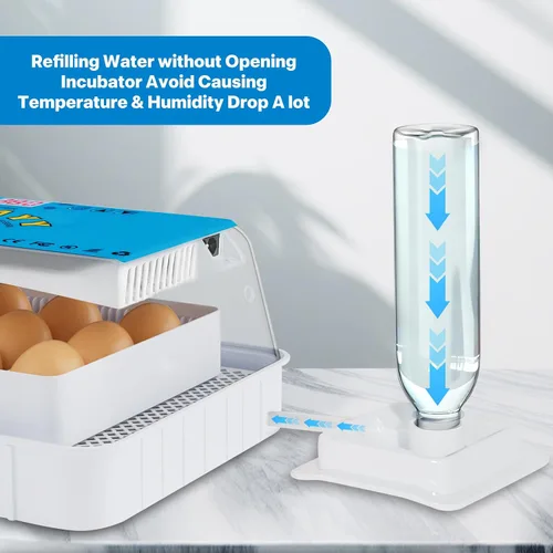 Miniatura 6 de Incubadoras para incubar huevos de 15 a 35 huevos con giro automático de huevos y pantalla de temperatura ℉ Incubadora LED de aves de corral