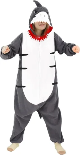 Miniatura 3 de Pijama mameluco de tiburón para mujer, disfraz de tiburón