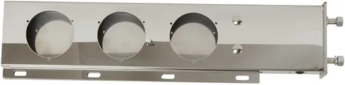 Miniatura 2 de Mytee Products Barra de Luz de Gancho de Tapa de Barro Cargada con Resorte de Acero Inoxidable de 30" con Recortes de Luz Redondos – Espaciado