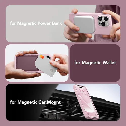 Miniatura 390 de GONEZ Funda de silicona para iPhone 15 Pro Max, compatible con Magsafe, protector de cámara + protector de pantalla, forro de microfibra suave