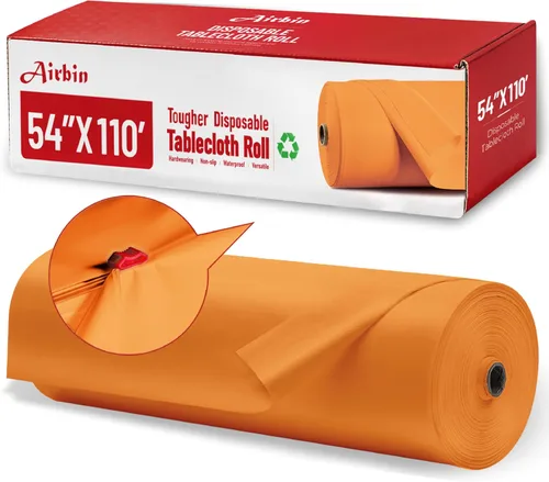 Miniatura 54 de Mantel de plástico, 310 pies x 54 pulgadas, mantel desechable con cualquier corte de corte, rollo de plástico de alta calidad para fiestas, pícnics