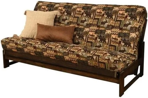 Miniatura 10 de Kodiak Furniture Colchón de futón de resorte de 8 pulgadas, tamaño matrimonial, colchón para sofá cama, lino aguamarina, marco no incluido