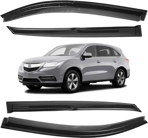 Miniatura 155 de Viseras para ventanas para Mazda 3 Sedán 4 puertas 2004 2005 2006 2007 2008 2009 estilo JDM Mugen, deflector de viento, protector solar y de lluvia