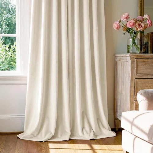 Miniatura 15 de StangH Cortinas de Terciopelo Verde Esmeralda de 96 Pulgadas - Cortinas Opacas de Terciopelo de Lujo Súper Suaves, Elegante Cobertura de Ventana