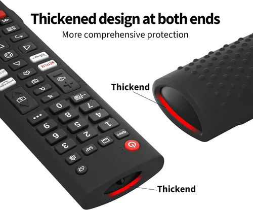Miniatura 4 de Funda protectora de silicona Hi Color para mando a distancia de LG TV AKB75095307 AKB75375604 AKB74915305. Funda protectora de silicona para LG Negro