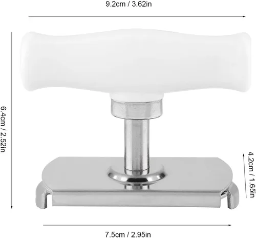 Miniatura 8 de Abrelatas ajustable, abridor de tarros de acero inoxidable para latas de botellas de 1 a 4 pulgadas, abridor manual de latas, removedor de tapa