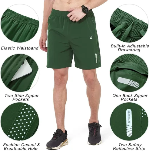 Miniatura 296 de NORTHYARD - Pantalones cortos deportivos para correr para hombres, ligeros, de secado rápido, 7, 5 o 9 pulgadas, para senderismo, deportes, gimnasio