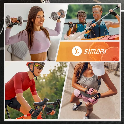Miniatura 6 de SIMARI Guantes de entrenamiento transpirables para hombres y mujeres, guantes acolchados para levantamiento de pesas con gran agarre, protección