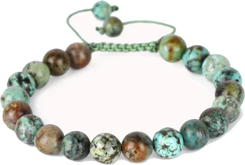 Miniatura 140 de AD Beads Pulseras de piedras preciosas unisex de 0.315 pulgadas (0.315 in), macramé curativo ajustable de 7 a 9 pulgadas Usa esta pulsera