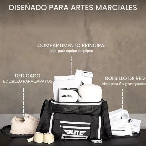 Miniatura 2 de Elite Sports Bolsa de lona para boxeo, gimnasio, MMA, BJJ, equipo de Jiu Jitsu, bolsa de boxeo atlética para gimnasio