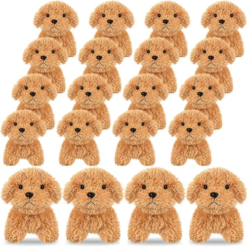 Miniatura 15 de Sosation 20 piezas de 4.72 pulgadas Mini cachorro de peluche adoptar un cachorro de perros pequeños empujadores pequeños regalos de fiesta
