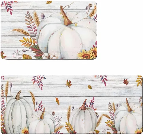 Tapete de baño de calabaza blanca para bañera, antideslizante, de secado rápido y absorbente, de tierra de diatomeas, para fregadero de cocina,