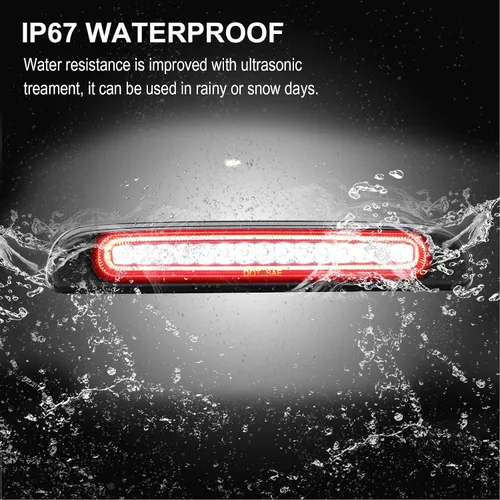 Miniatura 7 de R&F Auto Tercera Luz de Freno Estroboscópica LED de Repuesto para 1999-2016 F250 F350 F450 F550 Super Duty, para Ranger 1993-2011, 3ª Luz de Freno