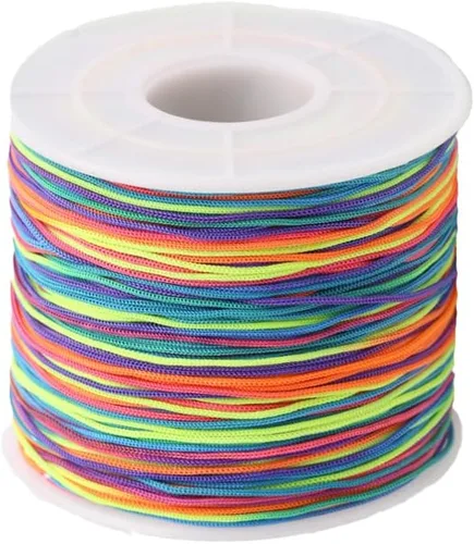 Miniatura 17 de Cordón de nailon de 0.020 in, hilo de ajuste para nudos chinos, collares, joyería, macramé, cuentas, pulseras de 150 yardas (azul)