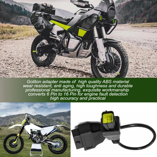 Miniatura 5 de Adaptador de Cable de Diagnóstico de 16 Pines a 6 Pines OBD2 OBDII para Motocicleta Compatible con Husqvarna