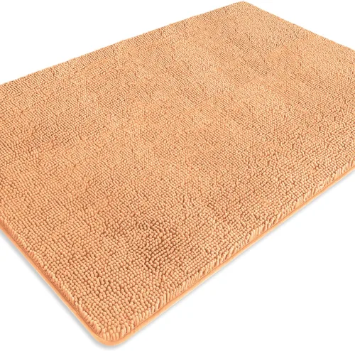 Miniatura 327 de Alfombra de baño pequeña de 12 x 18 pulgadas, lavable y absorbente, antideslizante, alfombra de baño de felpilla gruesa y suave para baño, ducha