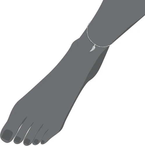 Miniatura 2 de WithLoveSilver - Tobillera de plata de ley 925 con ala de ángel, 4.5 pulgadas con extensor de 1 pulgada