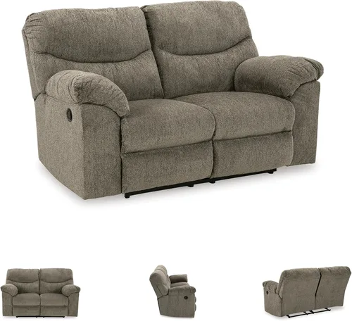 Miniatura 7 de Signature Design by Ashley Alphons - Sofá biplaza reclinable de transición, color gris claro
