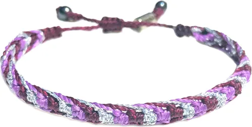 Miniatura 29 de Rumi Sumaq Pulseras de Orgullo y Bandera del País con Atadura de Tirón — Pulseras Macramé Trenzadas a Mano, Nudo de Pescado y Trenzadas Ajustables