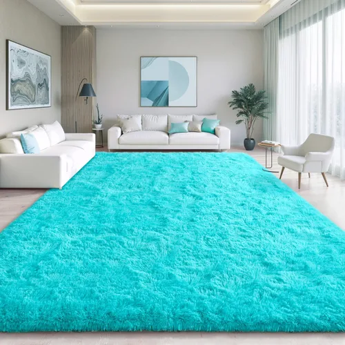 Miniatura 62 de EVOIONOS - Alfombra redonda gris para dormitorio, 5x5 pies; alfombras circulares suaves y esponjosas para sala de estar, alfombras de felpa peludas