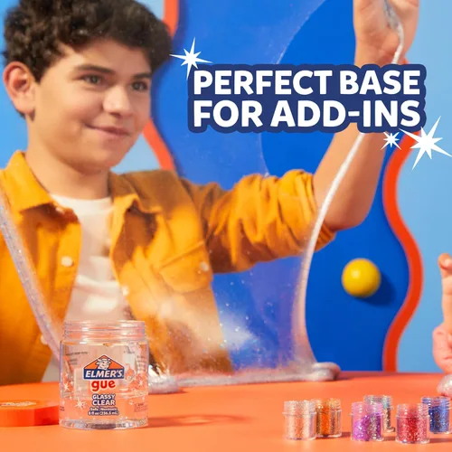Miniatura 3 de Elmer's Gue - Slime premezclado, slime transparente y cristalino, ideal para mezclar con complementos, 2 unidades Transparente vidrioso