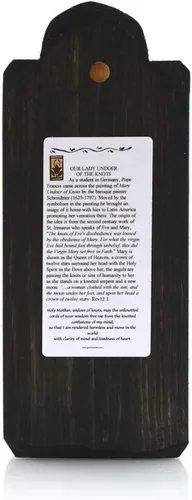 Miniatura 3 de Modern Artisans Our Lady Undoer of Knots - Placa de San Retablo Patrona, 3.4 x 8.25 pulgadas