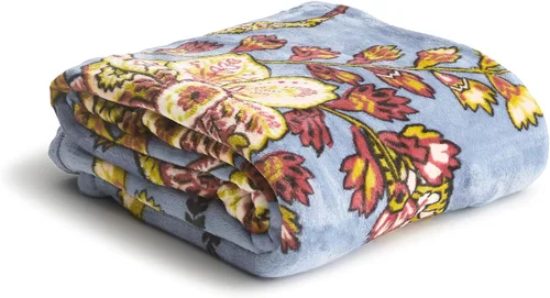 Miniatura 64 de Vera Bradley Manta de felpa de forro polar Botánico Paisley Rosa