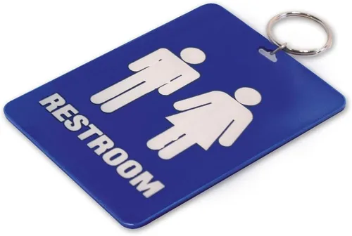 Miniatura 9 de Lucky Line - Etiqueta para llave de baño para hombre, plástico con llavero dividido para restaurante, oficina, gasolinera, 1 paquete (53101) grande