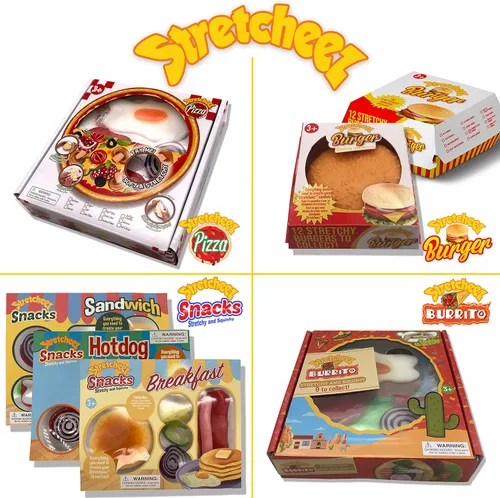 Miniatura 7 de Stretcheez Pizza – Comida de juego para niños – Alimentos y coberturas elásticos – Mezcla y combina – Colecciónalos todos – Funciona con cocinas