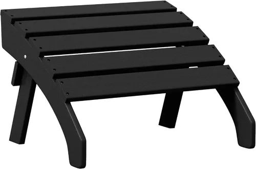 Miniatura 7 de WestinTrends Dylan - Silla Adirondack para exteriores con otomana, juego de 2 piezas, color negro