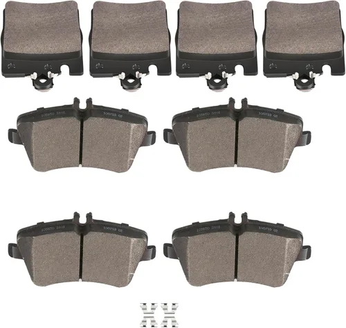Miniatura 19 de SCITOO D1107 D1456 Juegos de pastillas de freno cerámicas delanteras y semimetálicas traseras compatibles con AUDI A3 09-13, AUDI A3 QUATTRO 09-10