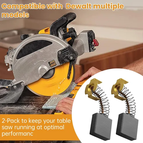 Miniatura 5 de 5140011-85 Cepillos de motor compatibles con la cepilladora Dewalt DW733 DW734 DW735, 5140011-85-2 cepillos de carbono de repuesto para sierra Delta