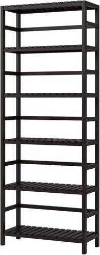 Miniatura 8 de Bamjoy Estantería de bambú de 6 niveles, estantería alta para libros, estante de almacenamiento multiusos, estante de almacenamiento ajustable