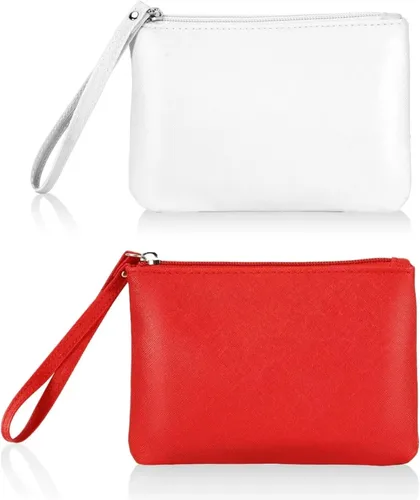 Miniatura 13 de Paquete de 2 pequeñas bolsas de maquillaje con cremallera para bolso, lápiz labial, organizador de maquillaje de viaje para mujeres, productos Negro