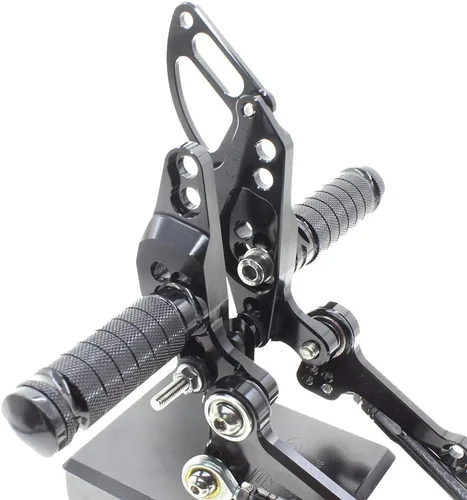 Miniatura 3 de Krace Estriberas para motocicleta, reposapiés, pedales de cambio de freno, tablas ajustables para Ducati STREETFIGHTER 848 1100, color negro