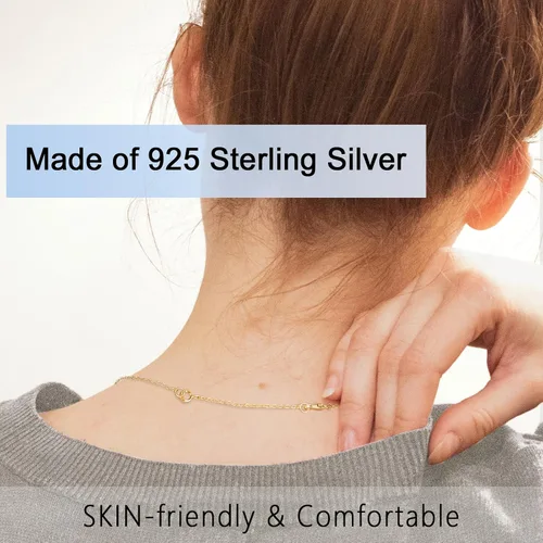 Miniatura 4 de Extensores de collar para mujer, extensor de pulsera de oro, extensión de joyería de cadena dorada para tobillera para mujer, juego de 2 piezas