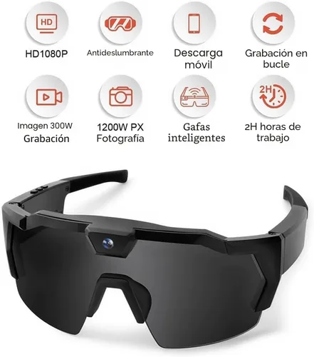 Miniatura 2 de POV - Lentes de sol de béisbol 4K con cámara, lentes de cámara inteligente para hombres y mujeres, gafas de sol con cámaras con tarjeta SD de 32 GB