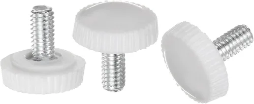 Miniatura 9 de uxcell 20 pomos moleteados de rosca métrica macho M4 x 0.236 in, pomos de sujeción de tornillo de pulgar, mango de plástico con perno roscado