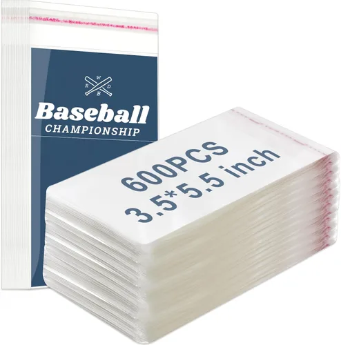 Lewtemi Fundas graduadas para tarjetas, bolsas resellables de equipo para tarjetas de intercambio, béisbol, deportes, losas, protección de losas