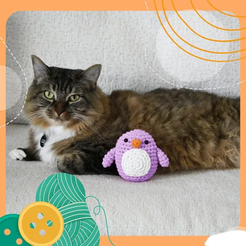 Miniatura 2 de Penguin Crochet Kit for Beginners & Adults (Purple) – DIY Yarn Craft for Couples, Teens & Animal Lovers Complete Kit w/Hook, Pattern, Step-by-Step