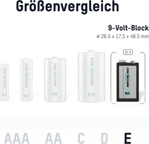 Miniatura 2 de Ansmann Baterías recargables de 9V 300 mah