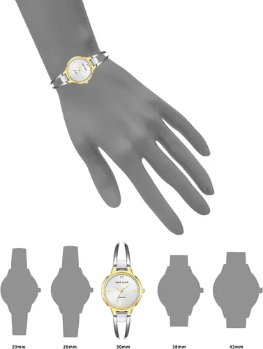 Miniatura 4 de Anne Klein - Reloj de pulsera con esfera de diamante auténtico para mujer