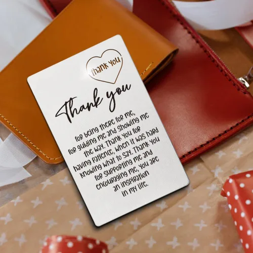 Miniatura 2 de THRXOBN Tarjeta de regalo de primer aniversario para él, marido, tarjetas de aniversario para hombres, romántica tarjeta de metal grabada, regalos