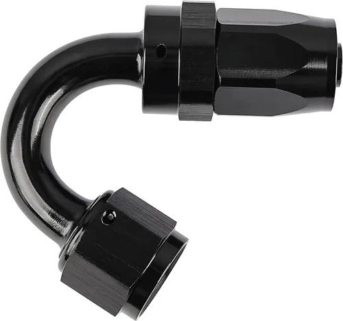 Miniatura 12 de EVIL ENERGY - Adaptador de manguera giratorio de 4AN de 45 grados para manguera trenzada CPE, color negro