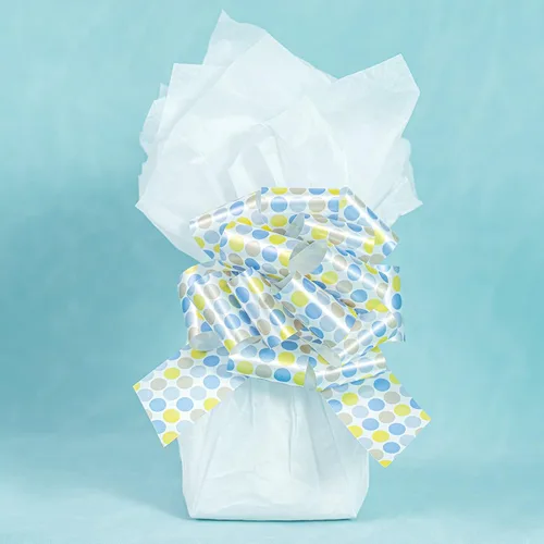 Miniatura 6 de LeZakaa 12 lazos con cinta, lazos de regalo azules con diseño de elefante, nube, estampado de pies, perfectos para bebé niño Floral