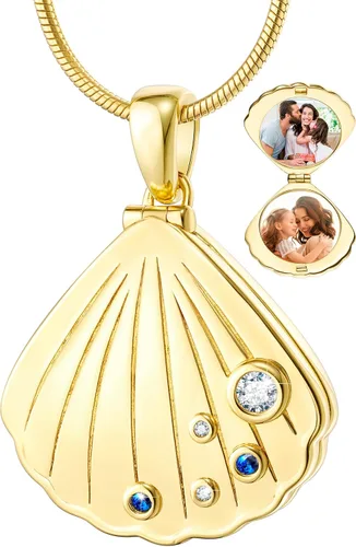 Fanery sue Personalized Locket Necklace that Holds Pictures, Lockets Necklaces Customize Photo Pciture Pandent Jewelry Valentine's Day Gifts for