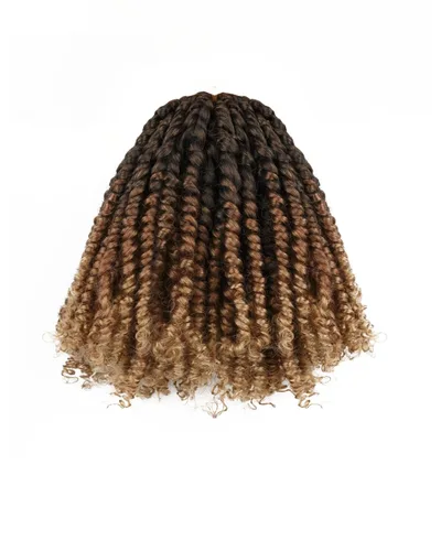 Miniatura 21 de Cabello de Ganchillo Pre-Retorcido Passion Twist para Mujeres Negras y Niños, Cabello Passion Twist Pre-Enrollado Trenzas Bohemias 4 Pulgadas 8