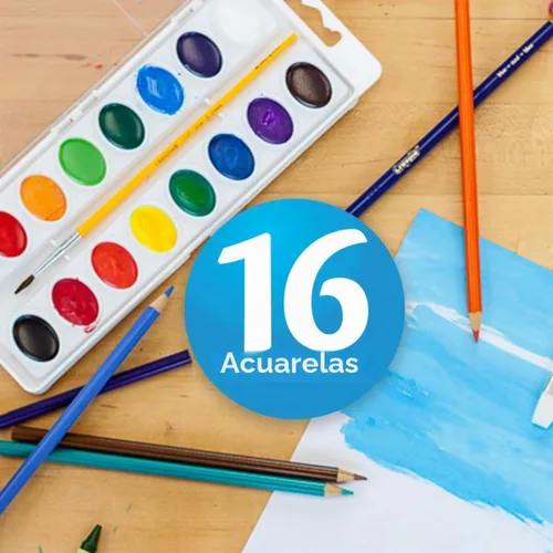 Miniatura 7 de Crayola Juego de pintura de acuarela (16 unidades), suministros escolares, pintura lavable para niños, 1 brocha, artes y manualidades