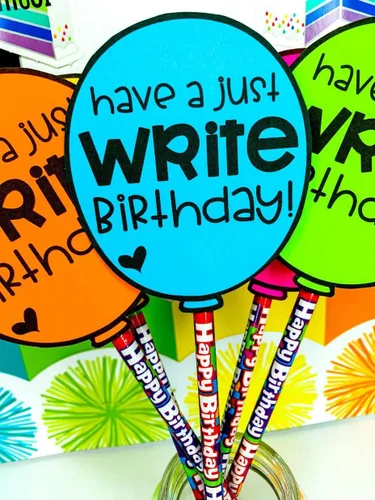 Miniatura 5 de Fun Express Lápices de feliz cumpleaños – Juego a granel de 24 para profesores y estudiantes – Suministros para el aula, recompensas, folletos