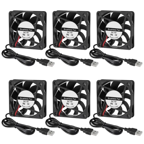 Miniatura 12 de Ventilador de ventilador USB de 1.969 in de refrigeración 5015 5V USB 5 voltios ventiladores soplador turbina Turbo rodamiento de bolas